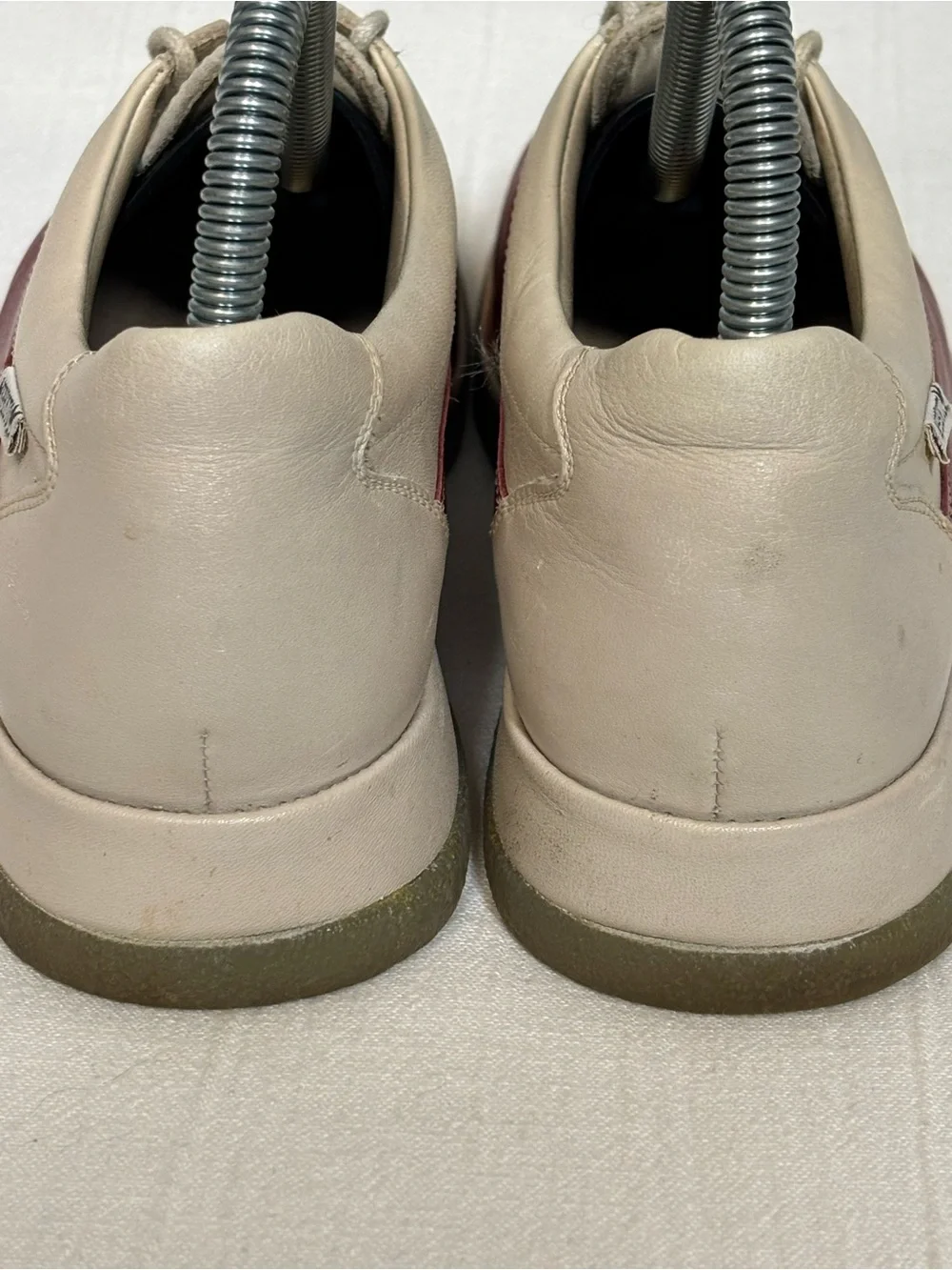 Vintage Mephisto Air Jet Two-Tone Leather Sneakers-Red/Cream-Women Size 7